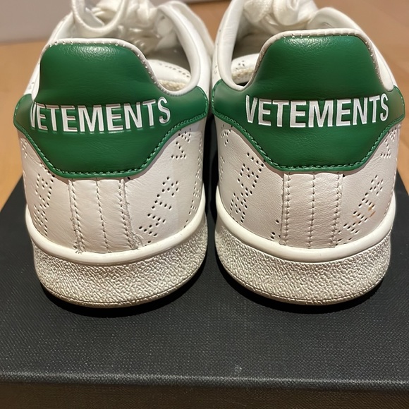 Vetements White Perforates Low Top Sneakers - Picture 4 of 7